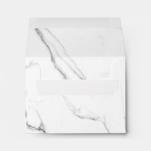 Elegant minimal white marble  envelope