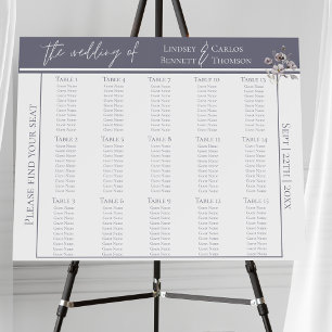 Elegant Minimalist 15 Tables Gloomy Gray Seating Foam Board