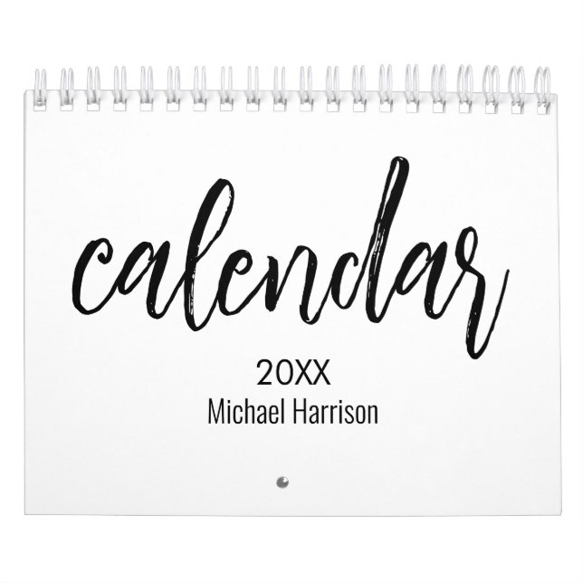 Elegant Minimalist 2026 Calendar – Black & White  (Cover)