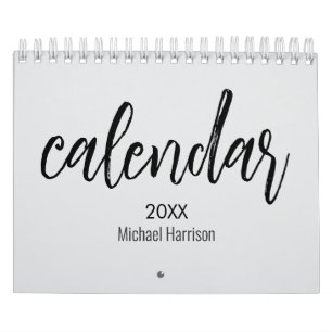 Elegant Minimalist 2026 Calendar – light gray 