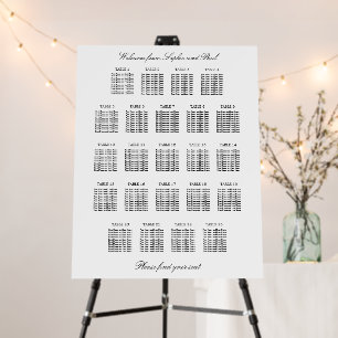 Elegant Minimalist 23 Table Seating Chart Foam Board