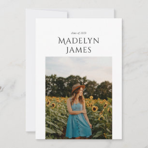 Elegant minimalist 2 photo announcement