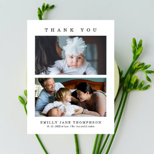Elegant Minimalist 2 Photos Baby Shower Postcard