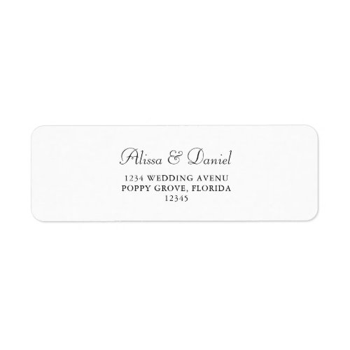 Elegant Minimalist Address Label