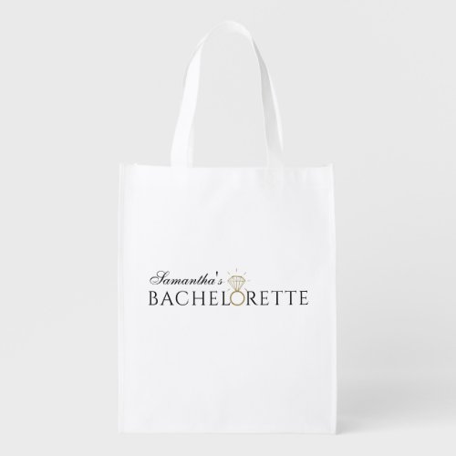 Elegant Minimalist Bachelorette Party Tote Bags