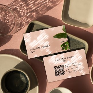 Elegant Minimalist Beauty Salon Stylist QR Code