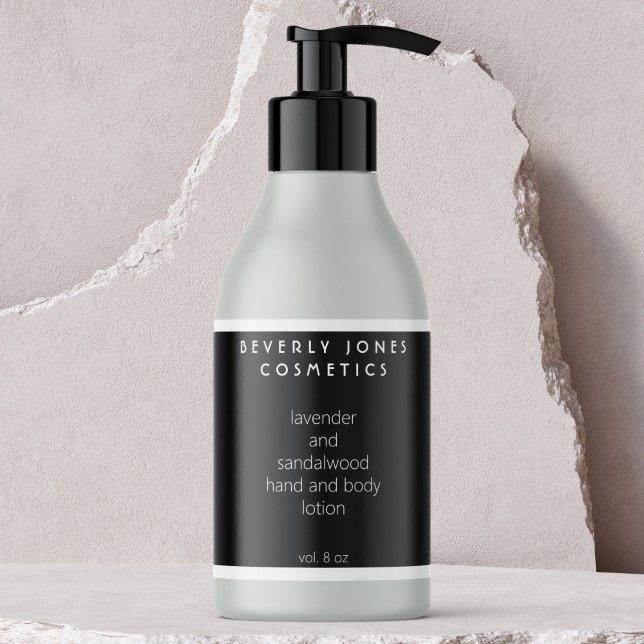 Elegant Minimalist Black and White Cosmetics Label (Creator Uploaded)
