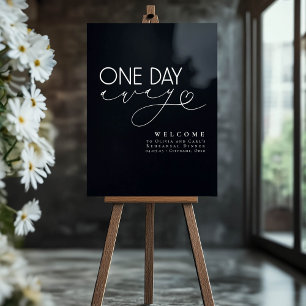 Elegant Minimalist Black Rehearsal Dinner Welcome Acrylic Sign