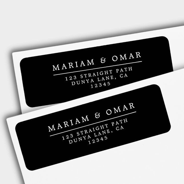 Elegant Minimalist Black Return Address Label (Creator Uploaded)