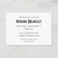 Elegant Minimalist Black Wedding Event Invitation