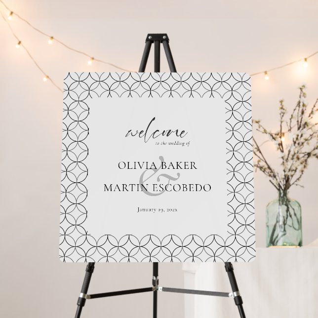 Elegant Minimalist Black White Foam Board (In Situ (Stand))