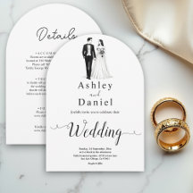 Elegant Minimalist Black & White Romantic Wedding
