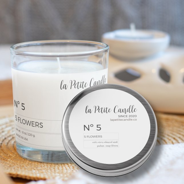 Elegant Minimalist Black & White round sticker (Creator Uploaded)