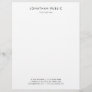 Elegant Minimalist Black White Simple Design Chic Letterhead