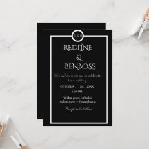 Elegant Minimalist Black & White Wedding