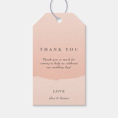 Elegant Minimalist Blush Wedding Gift Tags