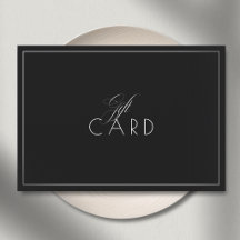 Elegant Minimalist Border Black Gift Certificate