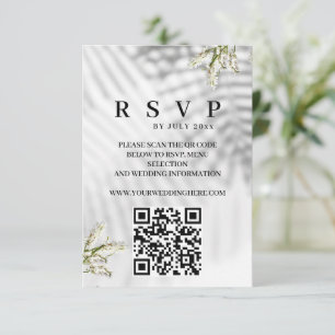 Elegant Minimalist Botanical Wedding RSVP Card