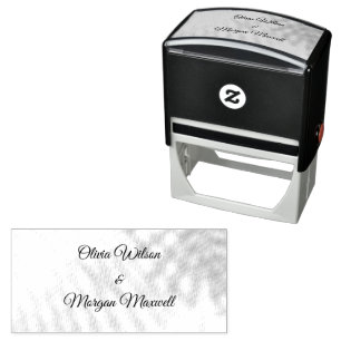 Elegant Minimalist Botanical Wedding Self-inking Stamp
