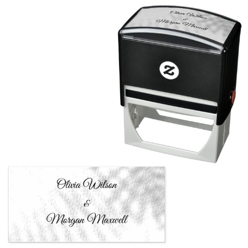 Elegant Minimalist Botanical Wedding Self-inking Stamp