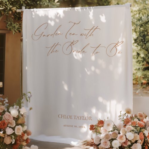 Elegant Minimalist Bridal Shower Backdrops Banner