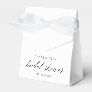 Elegant Minimalist Bridal Shower Favor Boxes