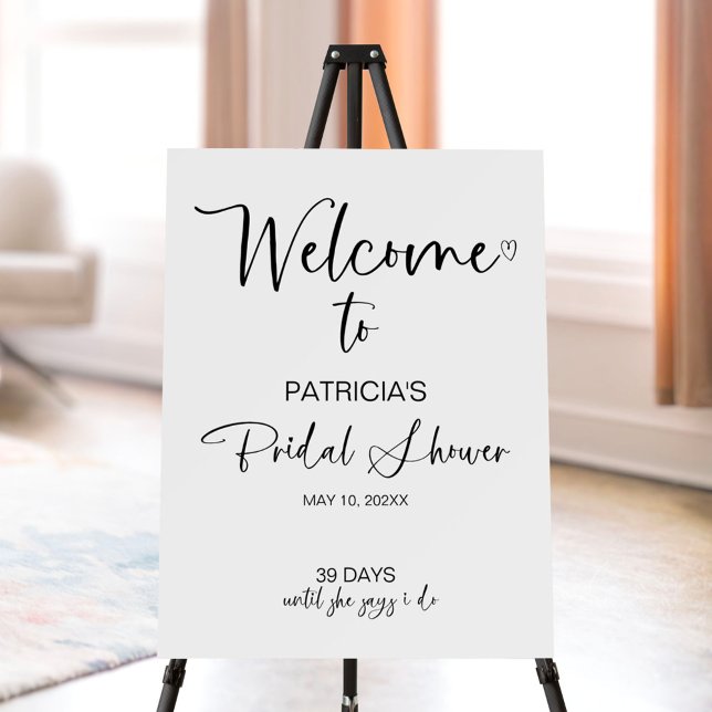 Elegant Minimalist Bridal Shower Welcome Sign  (Creator Uploaded)