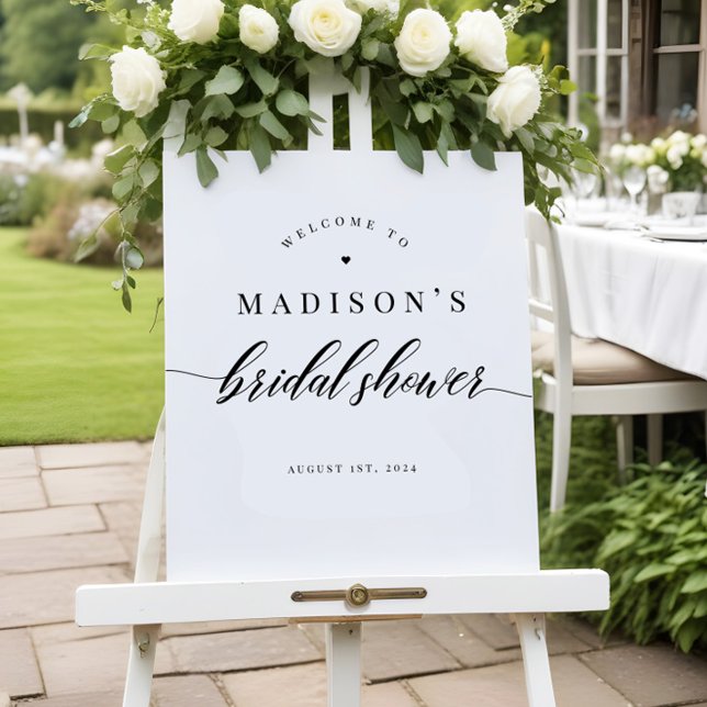 Elegant Minimalist Bridal Shower Welcome Sign (Creator Uploaded)