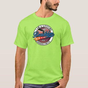 Elegant Minimalist Brooklyn Logo Design Lime T-Shirt