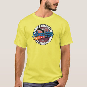 Elegant Minimalist Brooklyn Logo Design Yellow T-Shirt