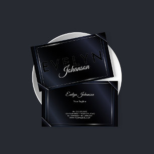 Elegant Minimalist Business Card with Script Name