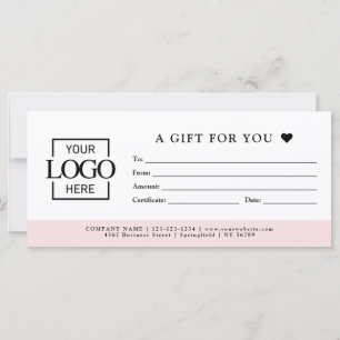 Elegant Minimalist Business Gift Card Template