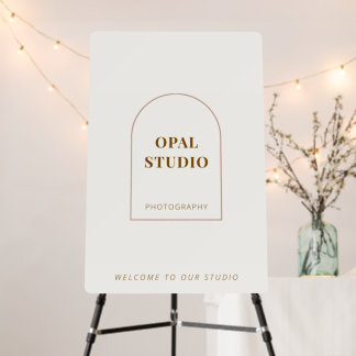 Elegant Minimalist Business Welcome Board Sign