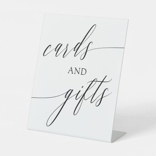 Elegant Minimalist Calligraphy Cards Gifts Wedding Pedestal Sign