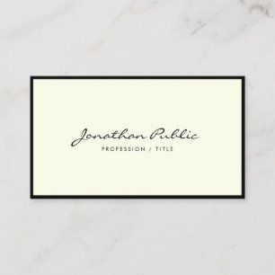 Elegant Minimalist Calligraphy Script Luxury Business Card