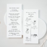 Elegant Minimalist Calligraphy Timeline Wedding Program<br><div class="desc">Compliment your classic wedding event with this elegant minimalist calligraphy timeline wedding program.</div>