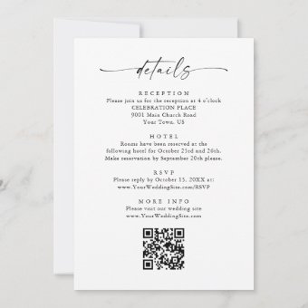 Elegant Minimalist Calligraphy Wedding Invitation | Zazzle