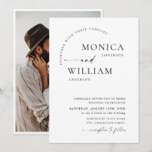 Elegant Minimalist Calligraphy Wedding Photo