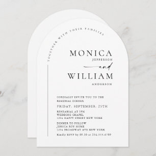 Elegant Minimalist Calligraphy Wedding QR code Invitation