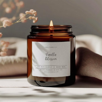 Elegant Minimalist Candle Label