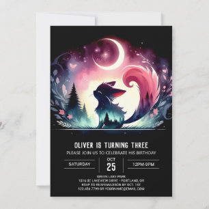 Elegant Minimalist Cat Birthday Invitation