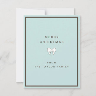 Elegant Minimalist Chic Simple Pastel Blue Holiday Note Card