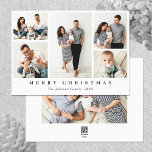 Elegant Minimalist Christmas Greeting 6 Photo Holiday Card<br><div class="desc">Surprise and bring joy to your close ones and make the celebration unforgettable.

 For further customization,  please click the "customize further" link and use our design tool to modify this template.</div>