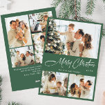 Elegant Minimalist Christmas Greeting 7 Photo Holiday Card<br><div class="desc">Elegant Minimalist Christmas Greeting Photo Holiday Card.</div>