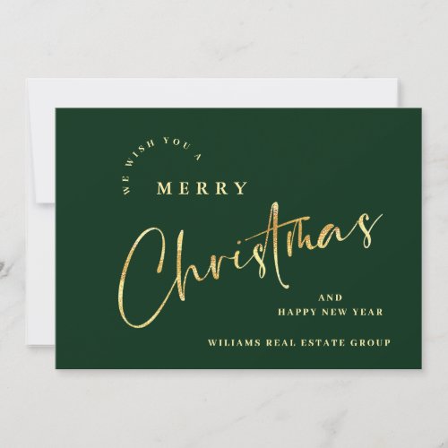 Elegant Minimalist Christmas Greeting Corporate Holiday Card