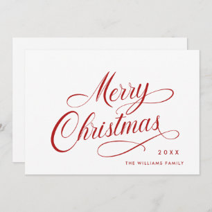 Elegant Minimalist Christmas Greeting Holiday Card