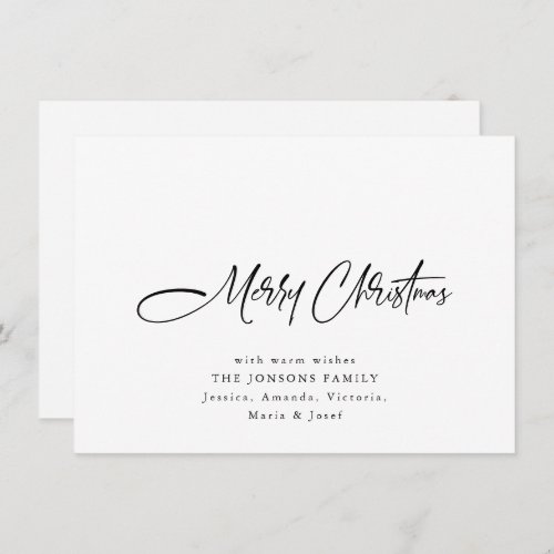 Elegant Minimalist Christmas Greeting Holiday Card