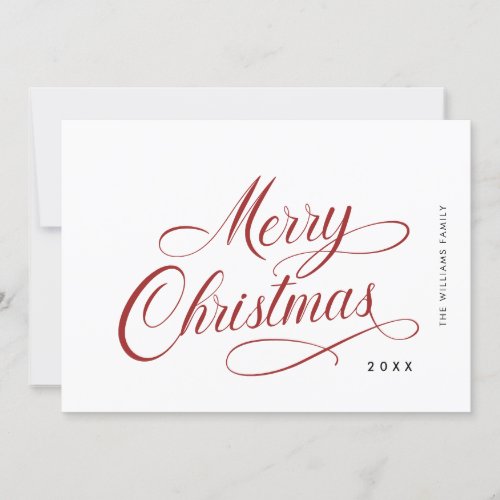 Elegant Minimalist Christmas Greeting QR code Holiday Card