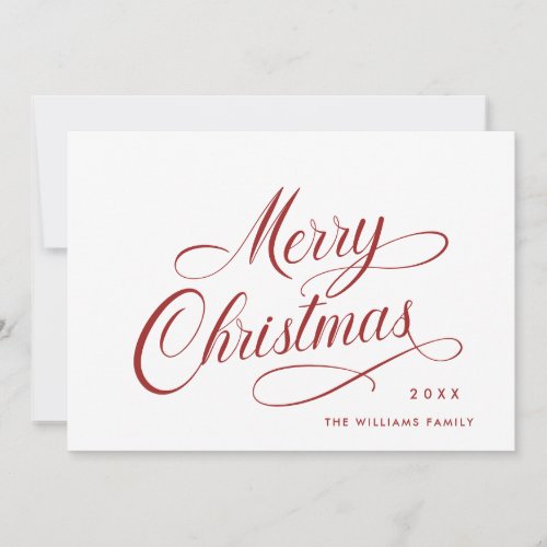 Elegant Minimalist Christmas Greeting QR code Holiday Card