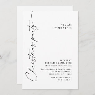 Elegant Minimalist Christmas Holiday Party Invitation